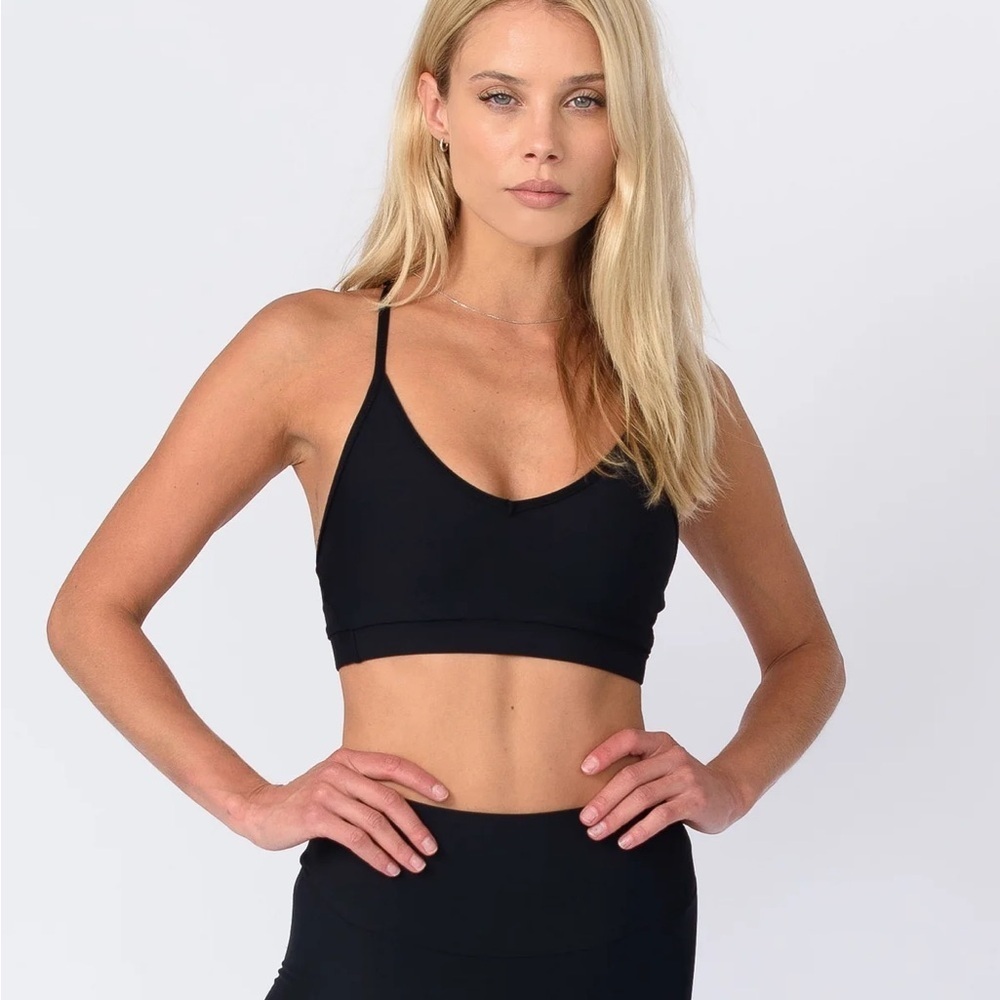 Skatie Zero Strappy Sports Bra in Black